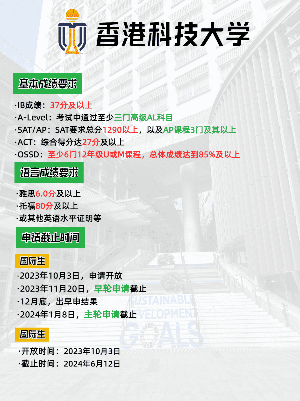 2024年香港科技大学本科申请要求、申请时间，别错过了申请哦